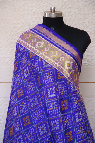 Traditional Panchanda design in Blue colour Dupatta
