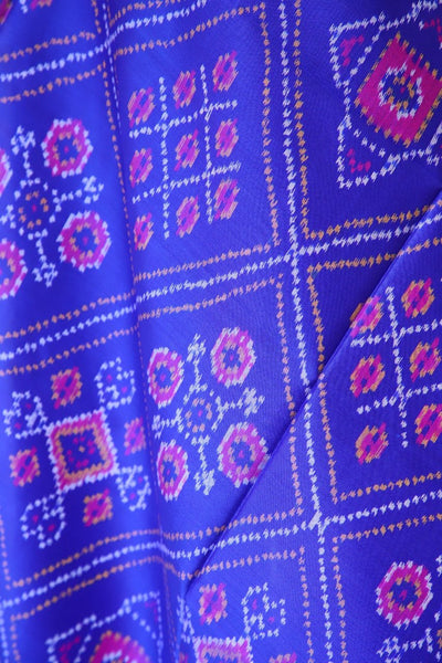 Patola Dupatta in fancy design with blue colour