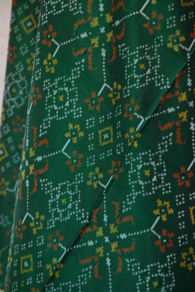 Traditional Navratna design in Green colour