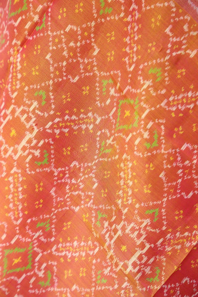 Traditional Navratna and Manekchowk design in yellow and pink colour Dupatta