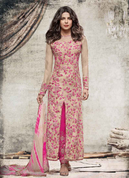 Beige indowestern dress 