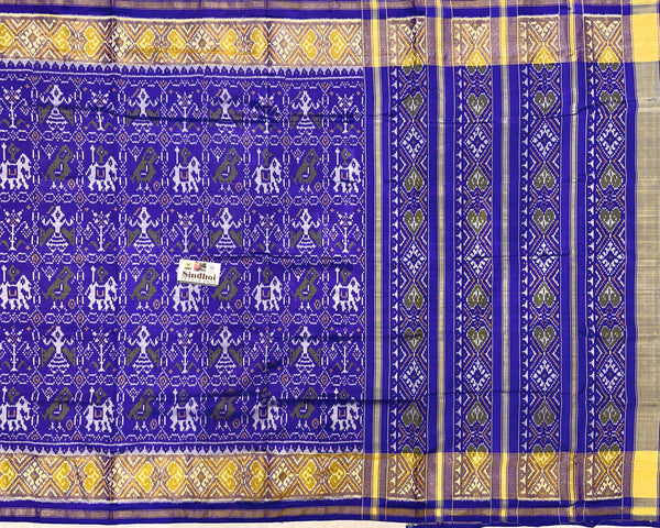 Blue Narikunj Sankali Bhat traditional Patola