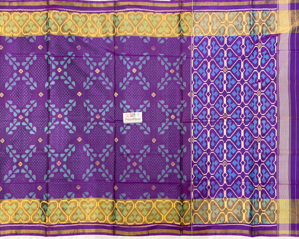 Zari butta weave Purple patola Saree