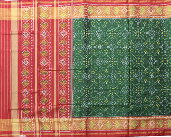 Maroon Green Navrata Bhat Patola Saree