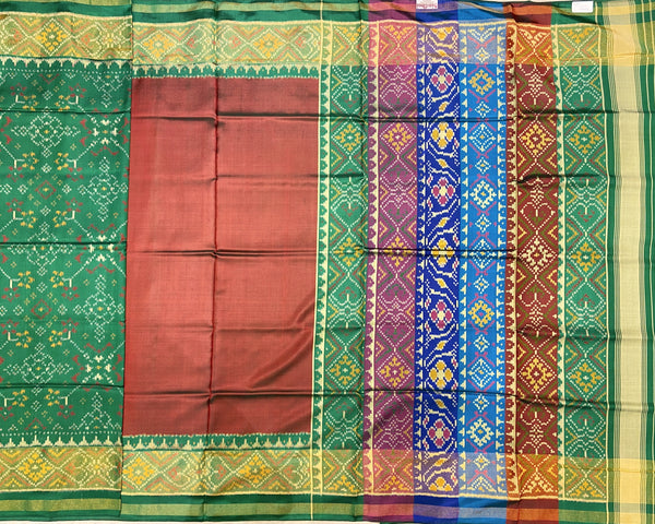 Multi colour Half and Half Patola Saree