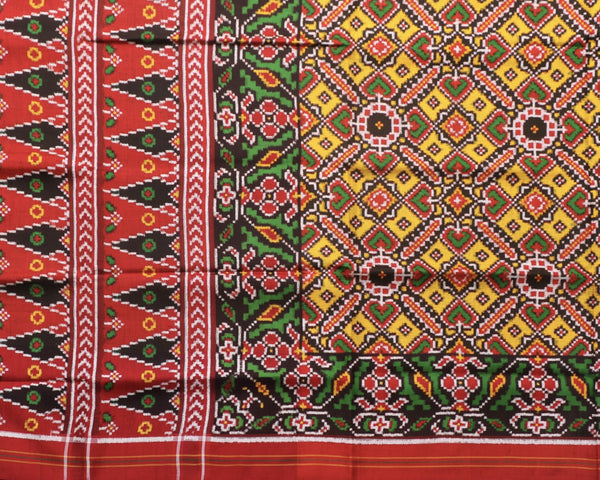 Haldi yellow Double ikat Patan Patola