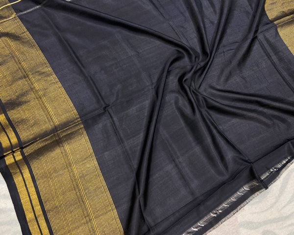 Black and Blue beautiful Designer Patola Saree