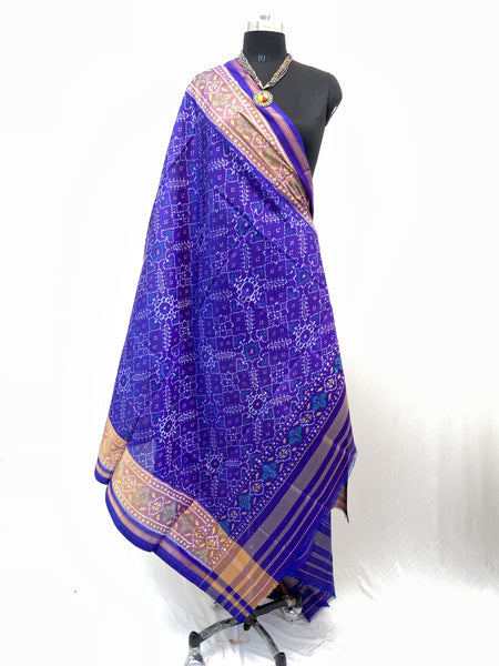 Traditional Manekchowk design in Blue colour