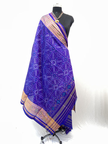 Traditional Manekchowk design in Blue colour