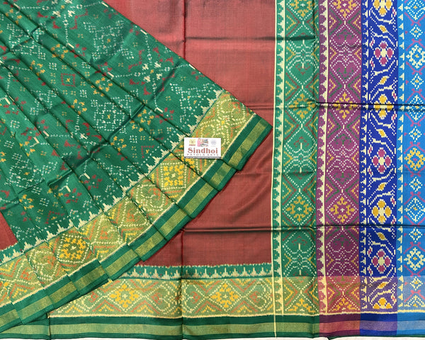 Multi colour Half and Half Patola Saree
