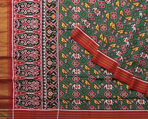 Green Double ikat Patan Patola Saree