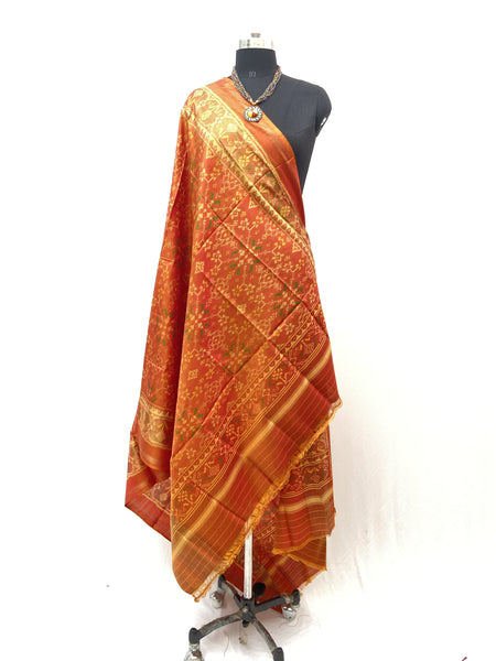 Traditional Navratna design in yellow colour Dupatta