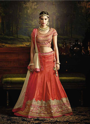 Orange croptop lehenga  