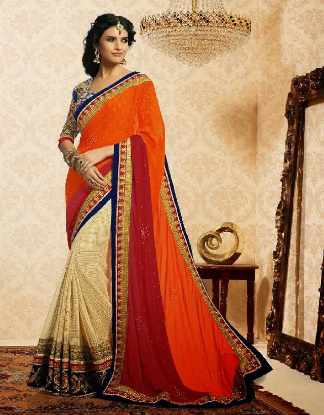 Women's & Girl's New Fashion Style unique Designer Comfortable Party Wear  Silk Saree With light weight