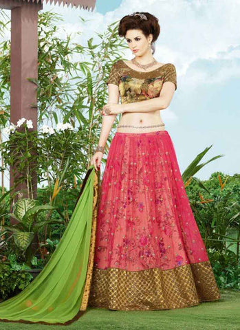 Golden and Pink designer lehenga 