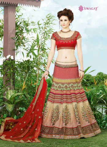 Multicolor designer lehenga 