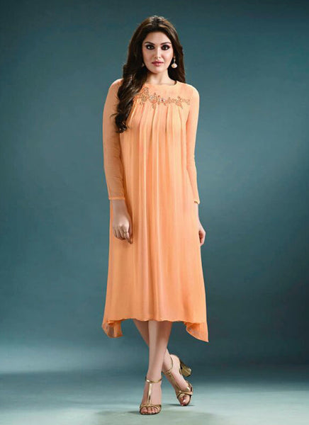 Orange Kurti - New India Fashion