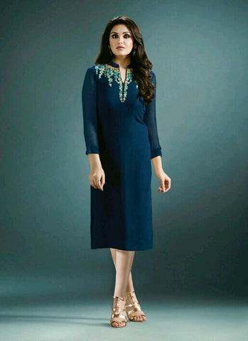 Dark Blue Kurti - New India Fashion