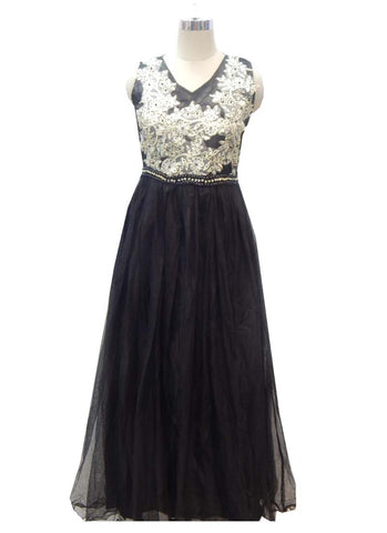 Black long gown - New India Fashion