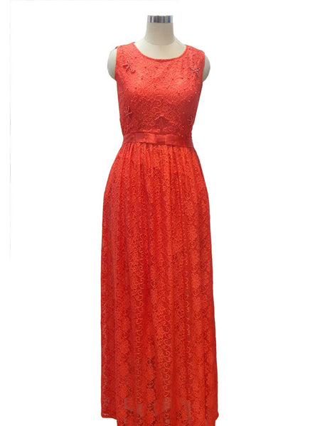 Red long gown - New India Fashion